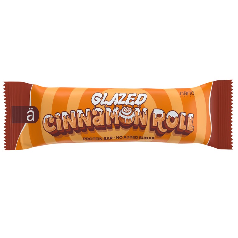 Barre protéinée Glazed cinnamon roll sans sucre ajouté de Nano Supps