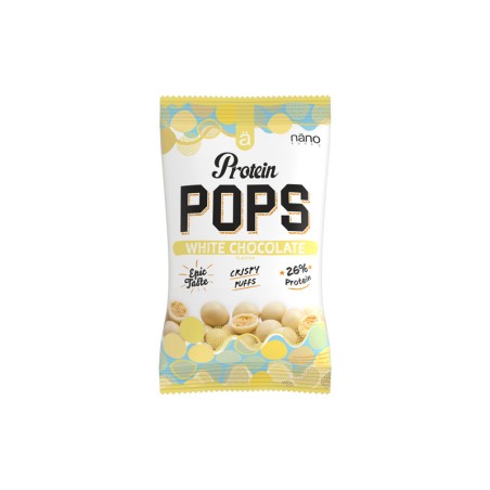 Protein POPS de la marque Nano Supps - des bonbons protéinés au chocolat blanc