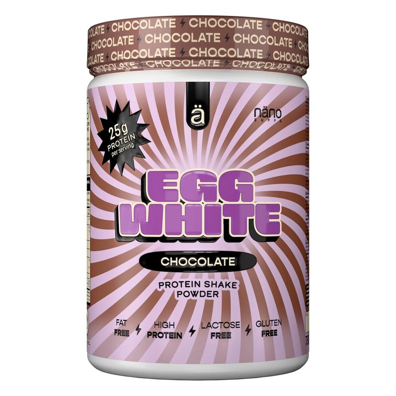EGG WHITE PROTEIN POWDER (750G) de la marque NANO SUPPS  Protéines de blanc d'œuf en poudre goût chocolat