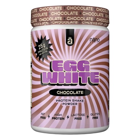 EGG WHITE PROTEIN POWDER (750G) de la marque NANO SUPPS  Protéines de blanc d'œuf en poudre goût chocolat