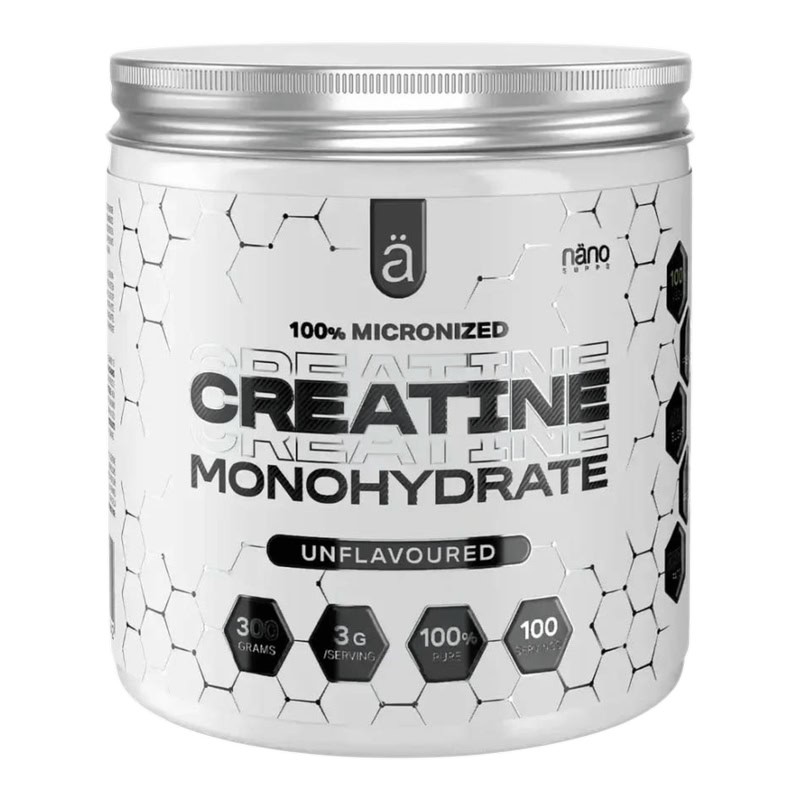 CREATINE MONOHYDRATE UNFLAVOURED (300G) - NANO SUPPS