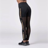 GOLD MESH LEGGING - NEBBIA