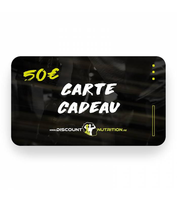 CARTE CADEAU 50€ - WWW.DISCOUNT-NUTRITION.RE