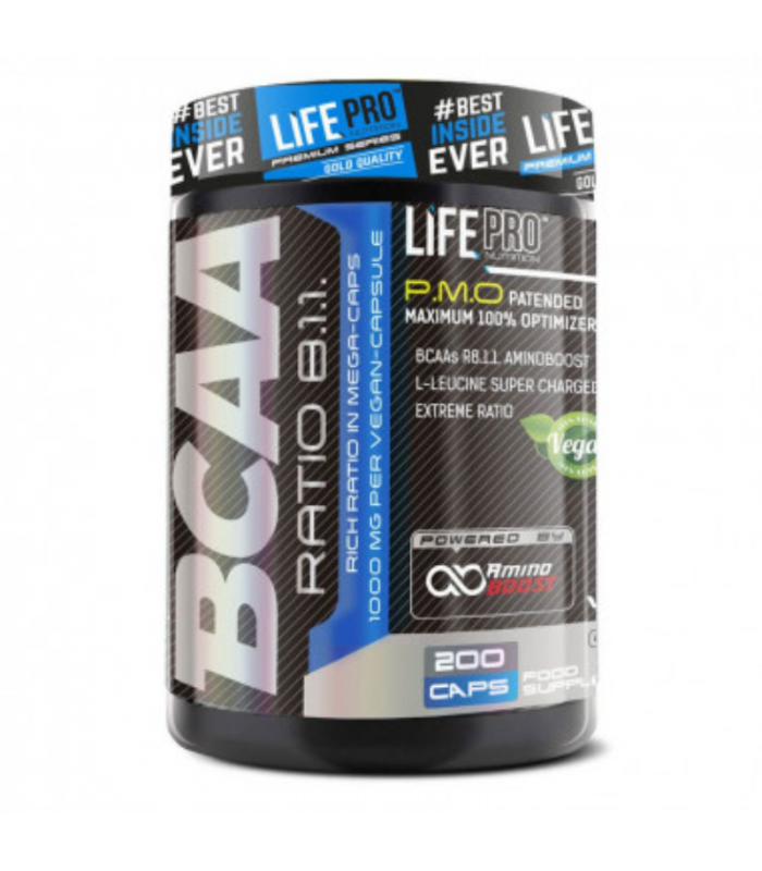 BCAA PRO 8:1:1 200 CAPS - LIFE PRO