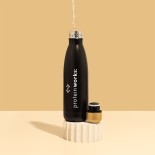 BOUTEILLE EN ACIER NOIR ET OR -PROTEIN WORKS