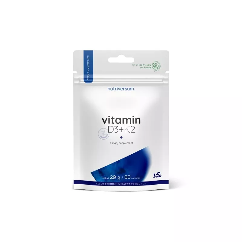 VITAMINE D3 + K2 (60 CAPS) - NUTRIVERSUM