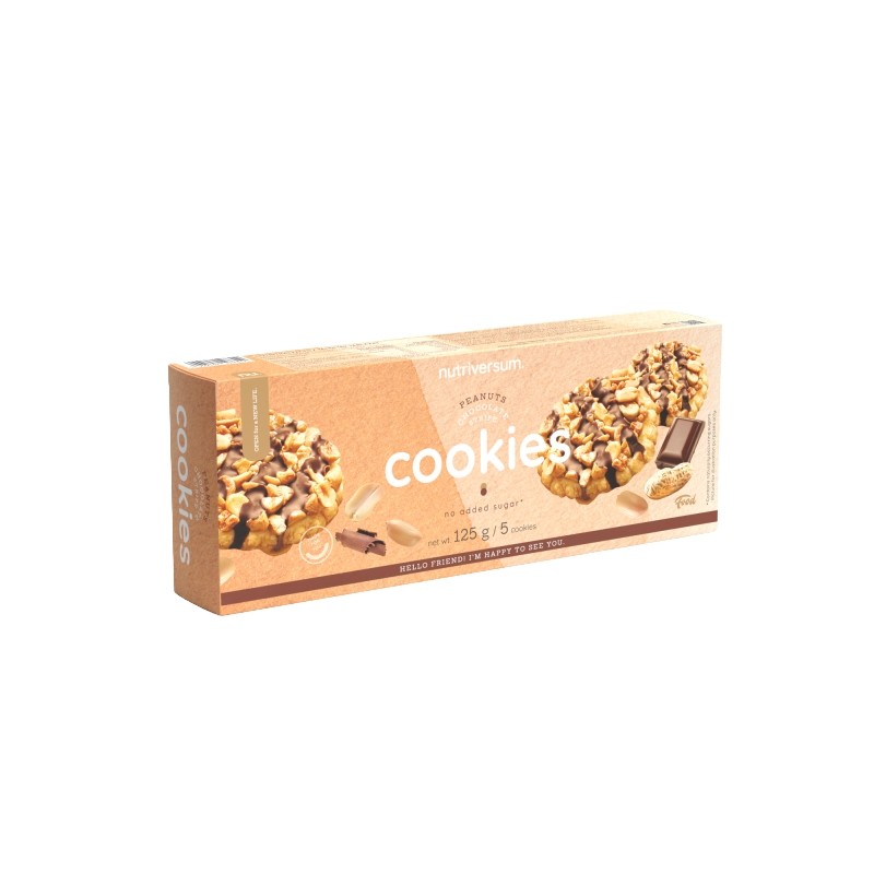 COOKIES CHOCOLAT - CACAHUÈTES (5 BISCUITS) - NUTRIVERSUM
