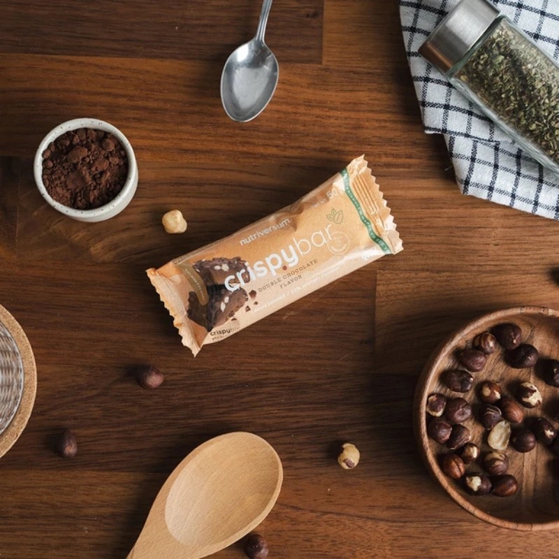 BARRE PROTÉINÉE CROUSTILLANTE VEGAN (50G) - NUTRIVERSUM