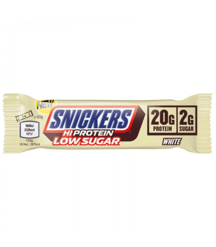 SNICKERS FAIBLE EN SUCRE CHOCOLAT BLANC - MARS