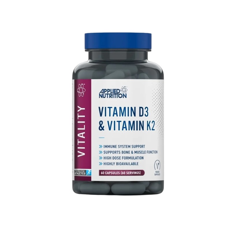 VITAMINE D3 + K2 (60 CAPS) - APPLIED NUTRITION