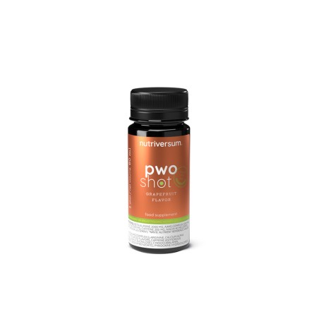 Shot de pré-entraînement liquide Nutriversum Flow PWO saveur pamplemousse, bouteille de 60 ml