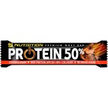 Barre protéinée Go On 50% Cookies & Cream de 40g dans son emballage noir et blanc affichant la mention "50% Protéine"