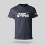 T-shirt de sport bleu marine Applied Nutrition avec le logo de la marque imprimé en blanc sur le torse.