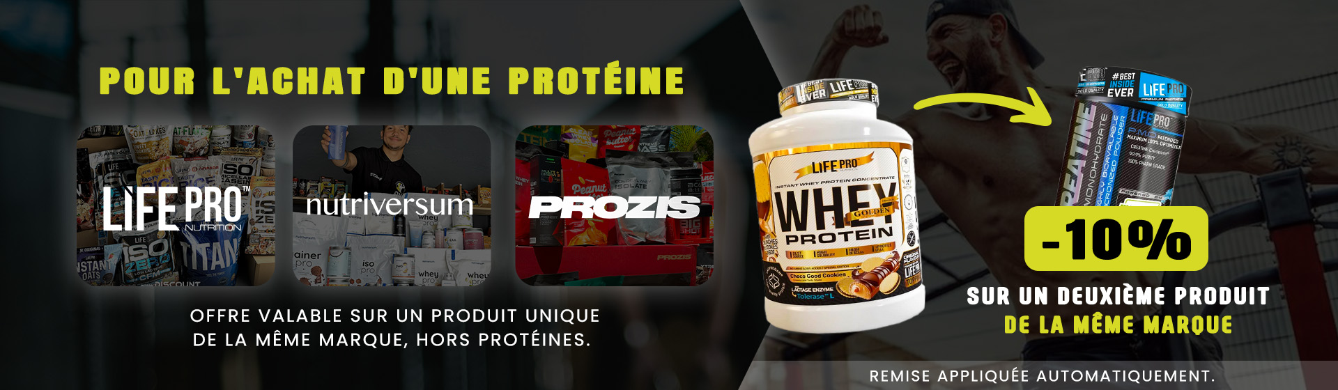 Pour une créatine achetée 1 shaker offert par Discount Nutrition n°1 de la nutrition sportive à La Réunion 974